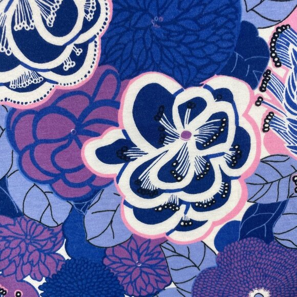 Talbots Top Womens 3XP Floral Purple Blue Work Office Everyday Casual Stretch - Picture 4 of 9